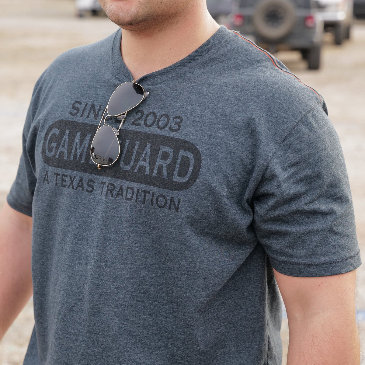 Black Charcoal Graphic Tee from GameGuard featuring a bold printed design, casual fit, and comfortable cotton fabric.