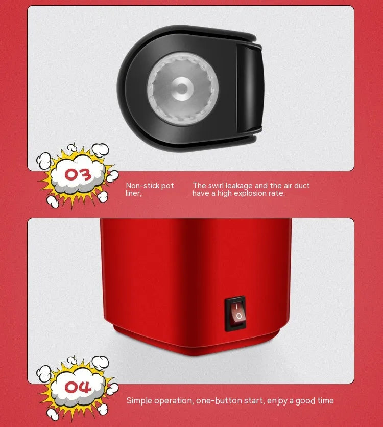 Blowing Electric Popcorn Machine