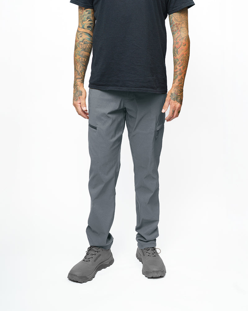 Off The Grid Surplus Lancer Taper Fit Pant in Iron Gate color, showing tapered style and fabric details.