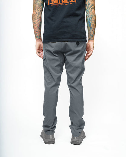 Off The Grid Surplus Lancer Taper Fit Pant in Iron Gate color, showcasing tailored pants with a tapered fit and durable fabric.