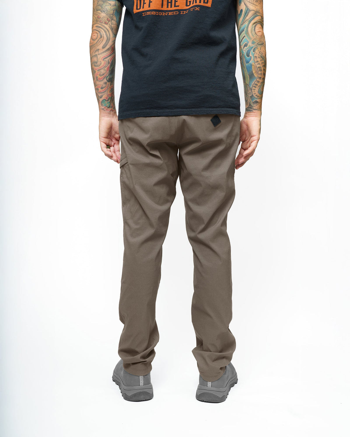Off The Grid Surplus Lancer Taper Fit Pant in Deadwood color, showing slim-fit design and detailed stitching.
