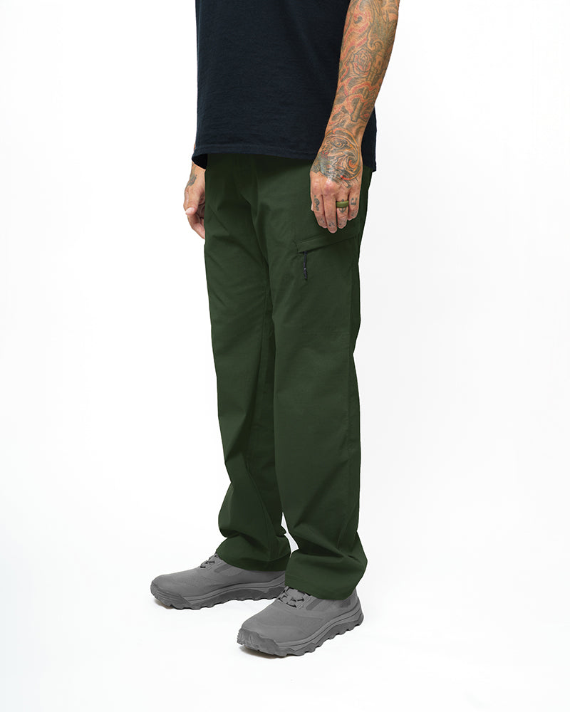 Dark army green Lancer standard fit pants by Off The Grid Surplus, featuring a comfortable fit and durable fabric.