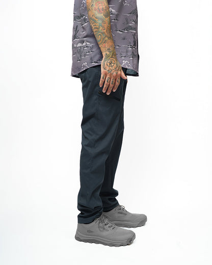 Off The Grid Surplus Lancer Taper Fit Pants in Vulcan Navy, showing the stylish tapered design and durable fabric.
