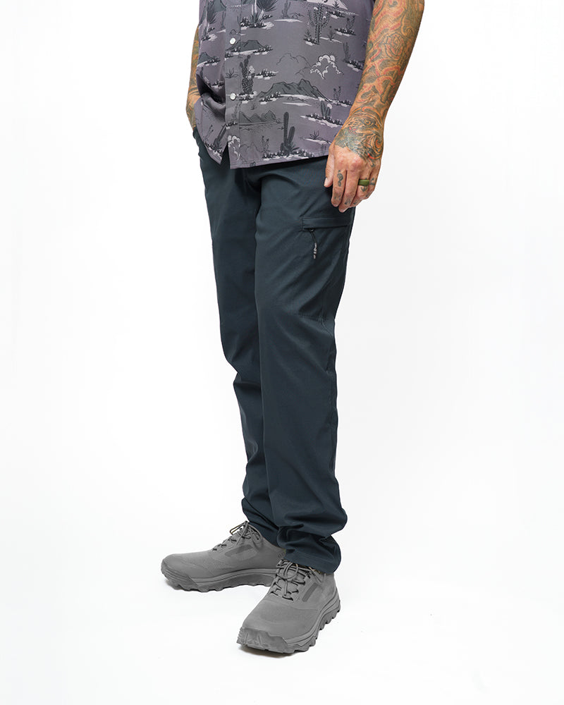 Off The Grid Surplus Lancer Taper Fit Navy pants shown in Vulcan Navy color, featuring a modern tapered design and casual style.