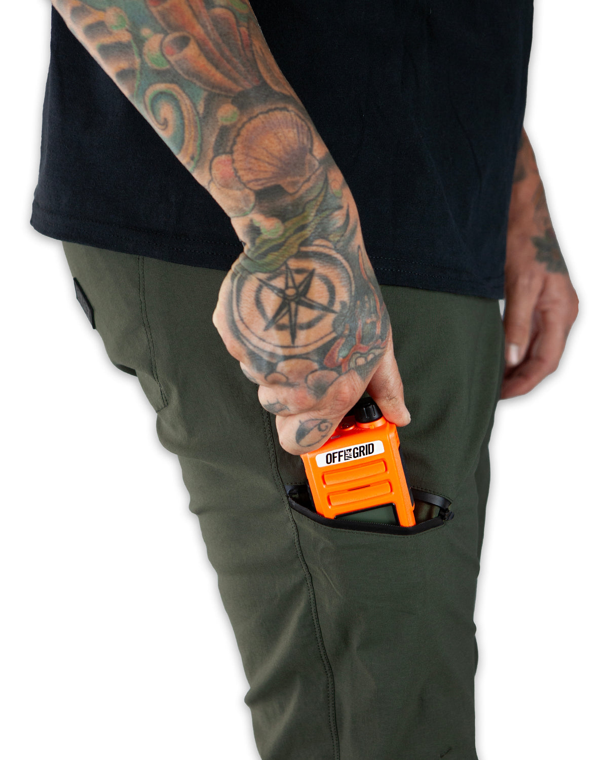 Off The Grid Surplus Lancer Standard Fit Pants in dark army color, showcasing durable fabric and classic pant design.