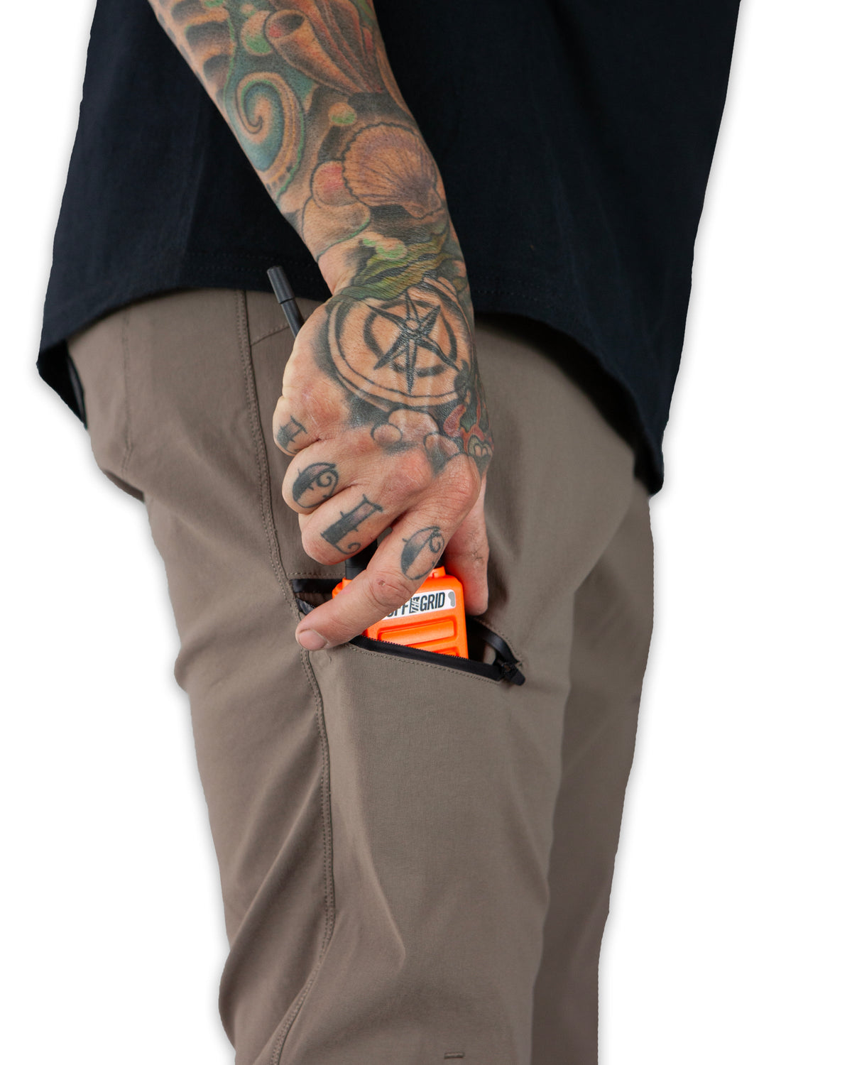Off The Grid Surplus Lancer Taper Fit Pants in Deadwood color, showing the tapered design and durable fabric.