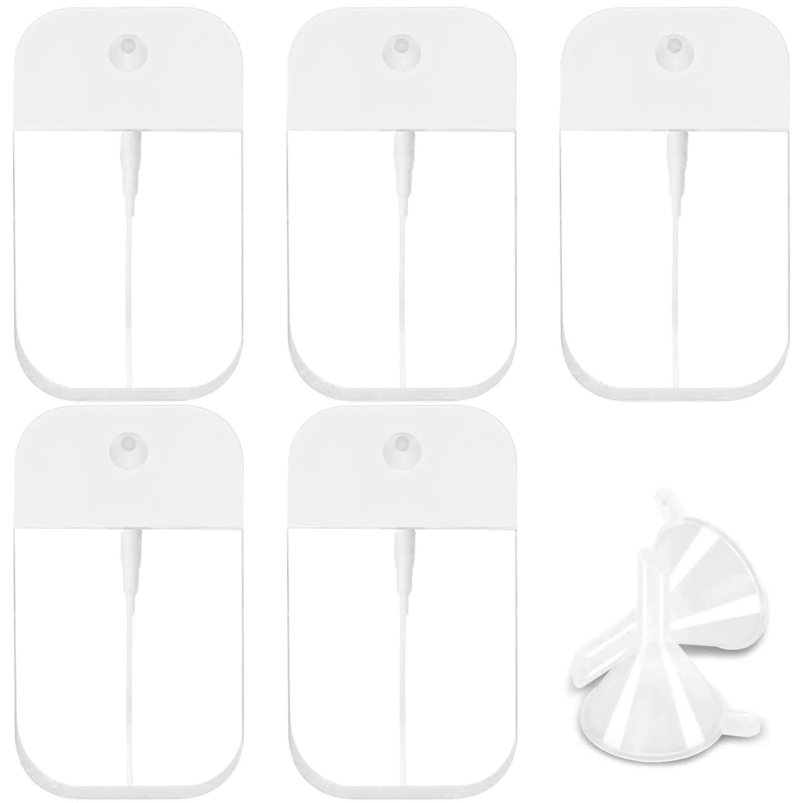 Rimoev 5 PCS Clear Spray Bottles Portable Card Spray Bottles 50 ML Refillable Plastic Perfume Atomizer Vials Suitable Perfume moisturizing water hand sanitizer