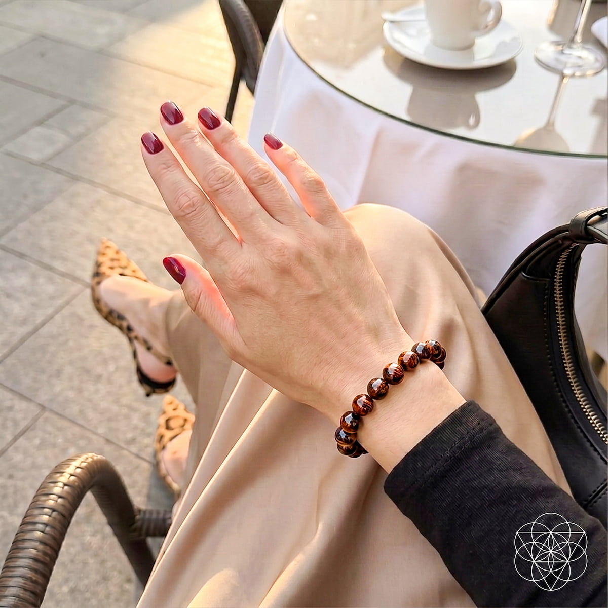 Mahogany Obsidian bracelet from Conscious Items, featuring natural stone beads in a stylish bracelet design.