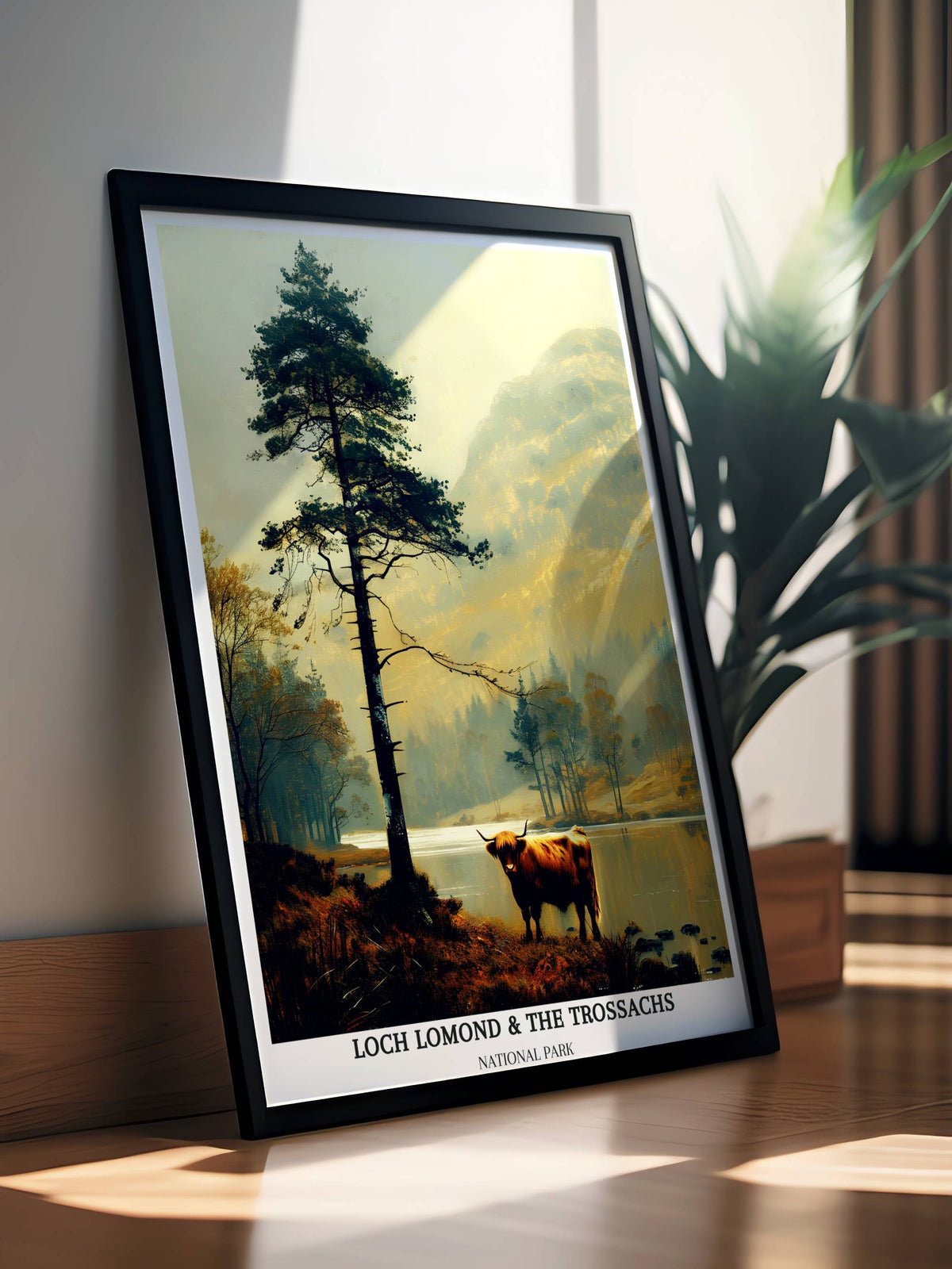 Digital map of Loch Lomond and the Trossachs National Park by MapYourDreams, showcasing Scottish Highlands, Cairngorms, and Loch Ness.