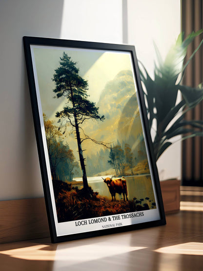 Digital map of Loch Lomond and the Trossachs National Park by MapYourDreams, showcasing Scottish Highlands, Cairngorms, and Loch Ness.