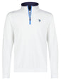 White Water Life Long Beach quarter zip long sleeve shirt in ultra-soft, lightweight fabric, shown in white.