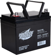 Interstate Batteries 12V 35Ah Battery (Flag Terminal) SLA AGM VRLA Rechargeable Replacement for UPS Backup Power Emergency Lighting Lawn Mower Solar Power (SLA1155)