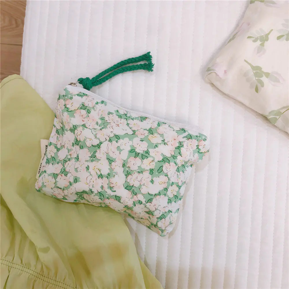 Green Line Women's Cosmetic Bag and Coin Purse Holder