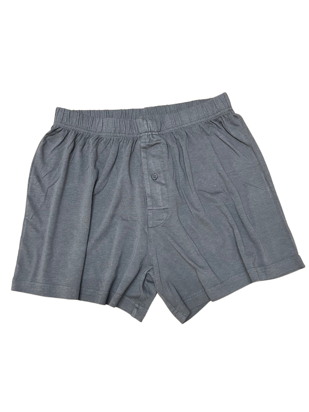 Men's bamboo boxer shorts in charcoal grey from Spun Bamboo, showing a pack of five comfortable, breathable underwear for men.