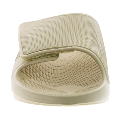 Men's Sovella Active Recovery Sandals by Lucky Feet Shoes, PF Velcro slide in bone color with supportive design and adjustable straps.