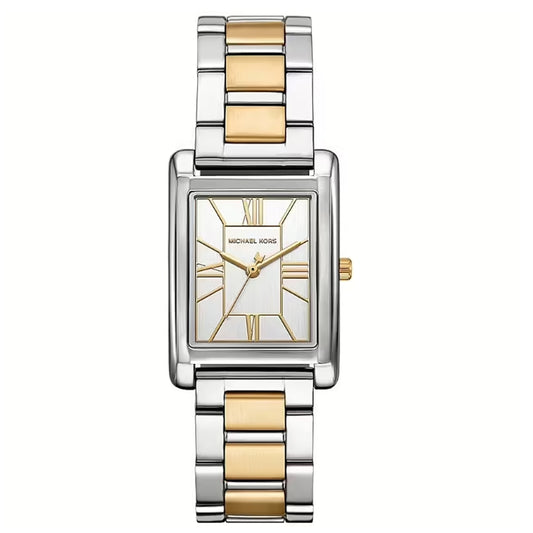 Michael Kors MK4967 watch with stainless steel band and black dial, stylish men's fashion timepiece.