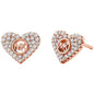 Silver heart stud earrings from Michael Kors Premium Silver Collection, designer fashion jewelry by Michael Kors Jewels.
