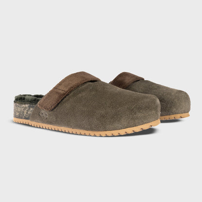 Fleks San Ysidro Slide Puente Clog in forest green, showcasing the comfortable slip-on design and stylish silhouette.