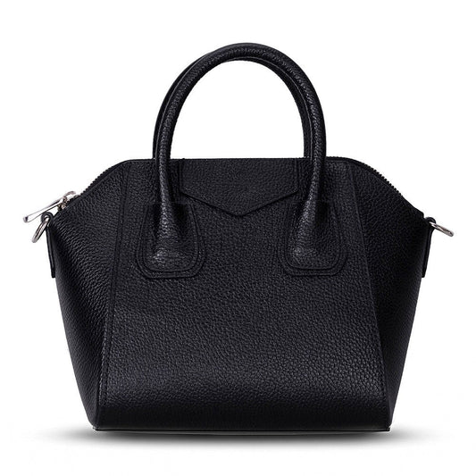 Small Salinas genuine leather handbag for women by TORONATA, featuring a sleek design and top handle.