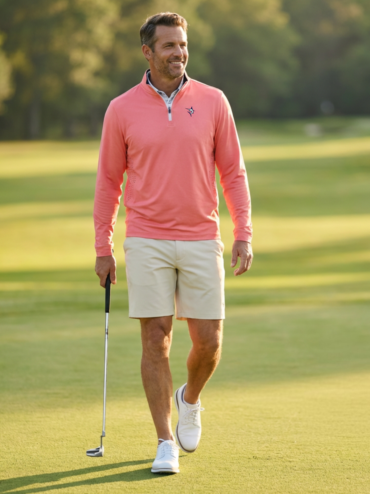 White Water Life Freeport Short Effortless Performance tan shorts with a relaxed fit, perfect for active outdoor wear.