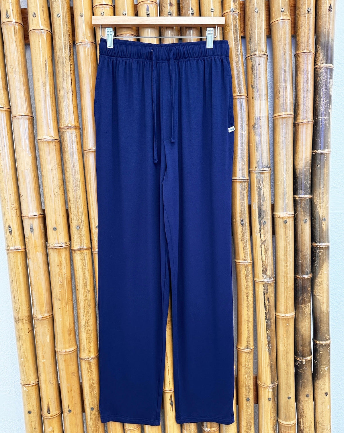 Men's navy bamboo viscose lounge pants by Spun Bamboo, soft and comfortable pajama pants for relaxed wear.