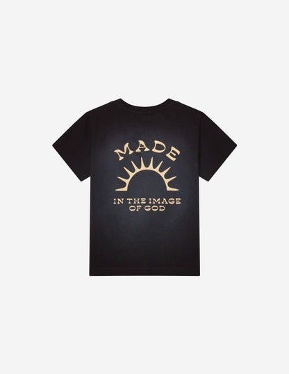 Kids T-shirt by Elevated Faith featuring the "Made in the Image of God" design, in soft fabric with a comfortable fit.