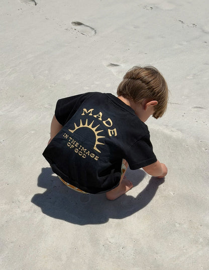 Kids T-shirt by Elevated Faith featuring a design inspired by the image of God, made for children with inspiring artwork.