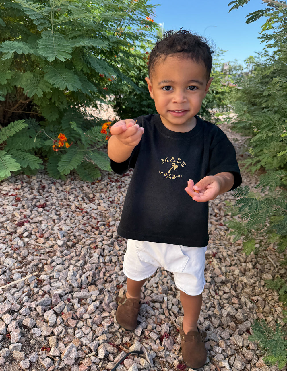 Kids T-shirt by Elevated Faith featuring a design inspired by Made in the Image of God, with colorful artwork on the front.