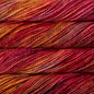 Malabrigo Vientos Yarn in Zinnias colorway, soft and vibrant yarn from Darn Good Yarn, showing its rich, multicolored strands.