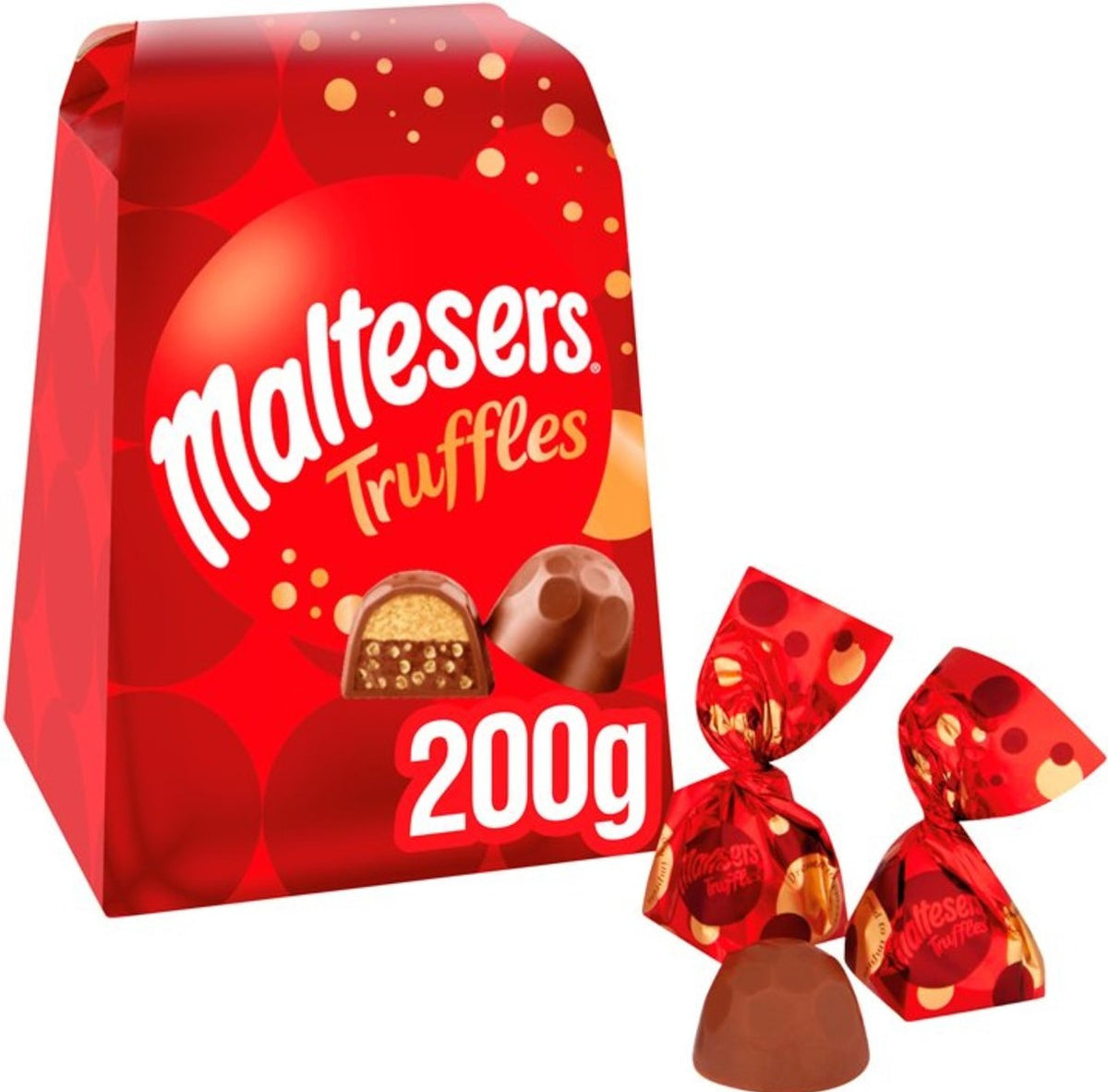 Maltesers Truffles Gift Box 200g featuring a box of bite-sized chocolate truffles from Maltesers.