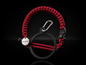 Coldest Paracord Handle accessory with maroon and black design, featuring a durable paracord grip for outdoor gear or equipment.