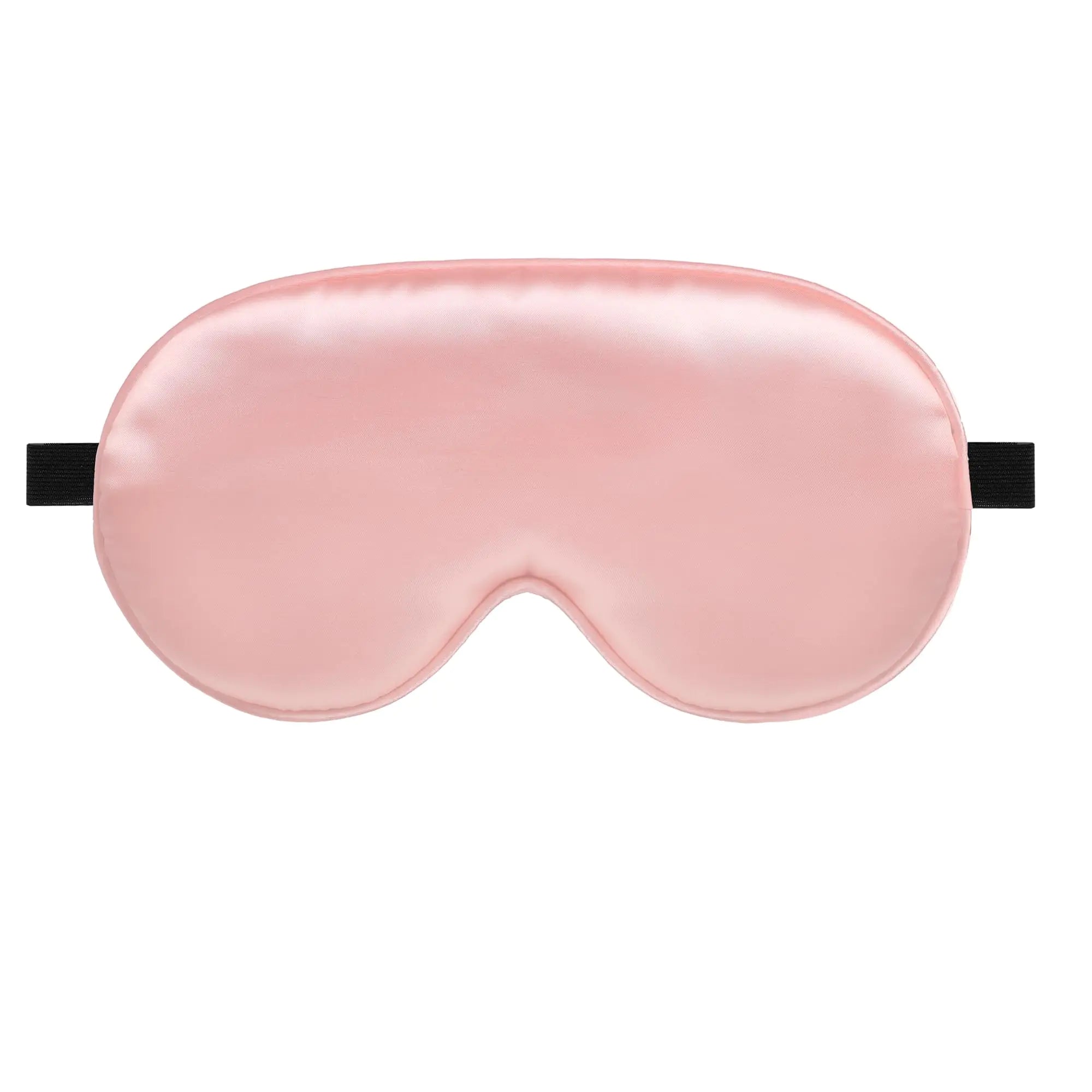 Sleep Mask Silk Eye Mask for Sleeping Eye Cover Soft Satin Blindfold Adjustable Strap Satin Blackout for Men & Women Super Soft Eyeshade for Night Sleeping (Pink)