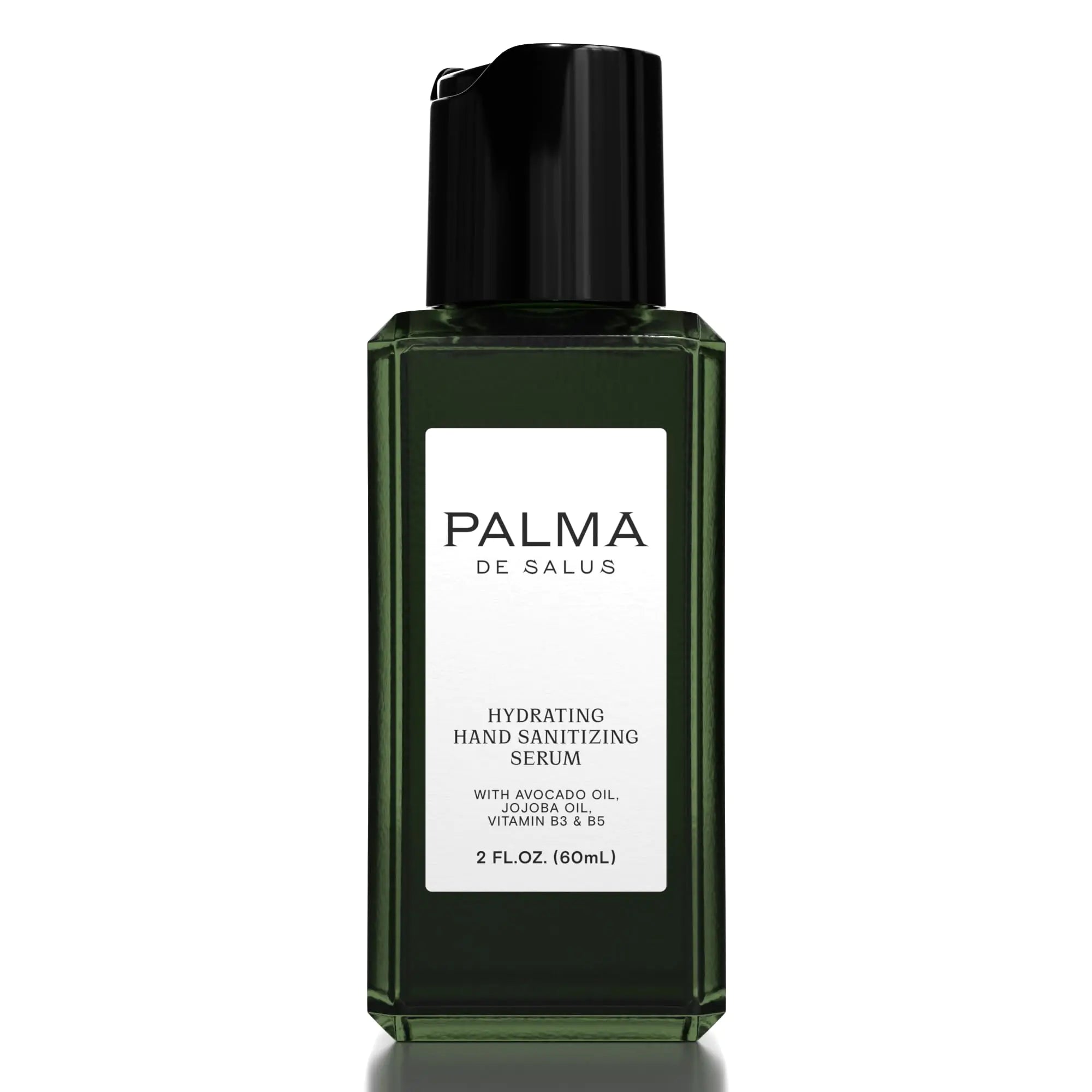 Palma de Salus 2-in-1 travel-size moisturizing hand sanitizer & hand lotion | avocado oil jojoba oil hyaluronic acid centella asiatica castor oil | neroli scent | 70% alcohol | (2oz)