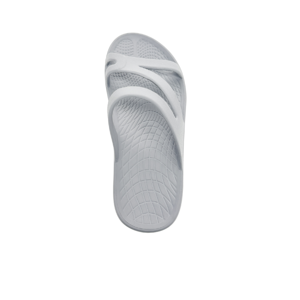 Light grey Sovella Active Recovery Sandals for women, PF slide style, designed for comfort and recovery by Lucky Feet Shoes.