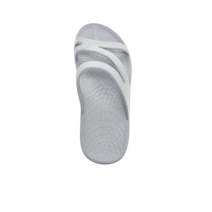Light grey Sovella Active Recovery Sandals for women, PF slide style, designed for comfort and recovery by Lucky Feet Shoes.