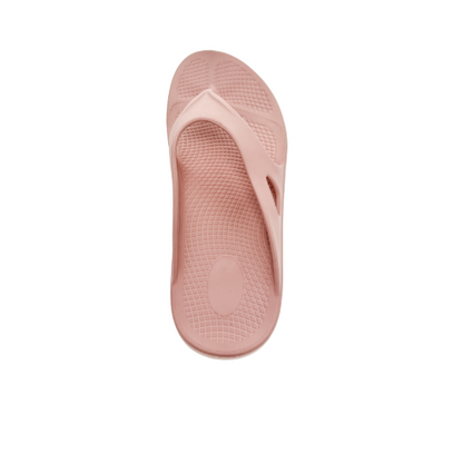 Pink Sovella Active Recovery Women's PF Thong sandals by Lucky Feet Shoes, featuring comfortable ergonomic design for recovery.