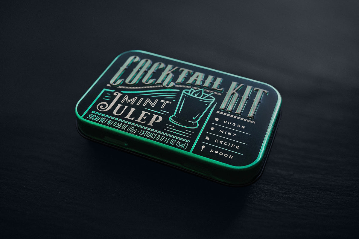 Mint Julep cocktail kit by BACKUPMYFILESNOW® featuring fresh mint, bourbon, and bar tools on a stylish wooden surface.