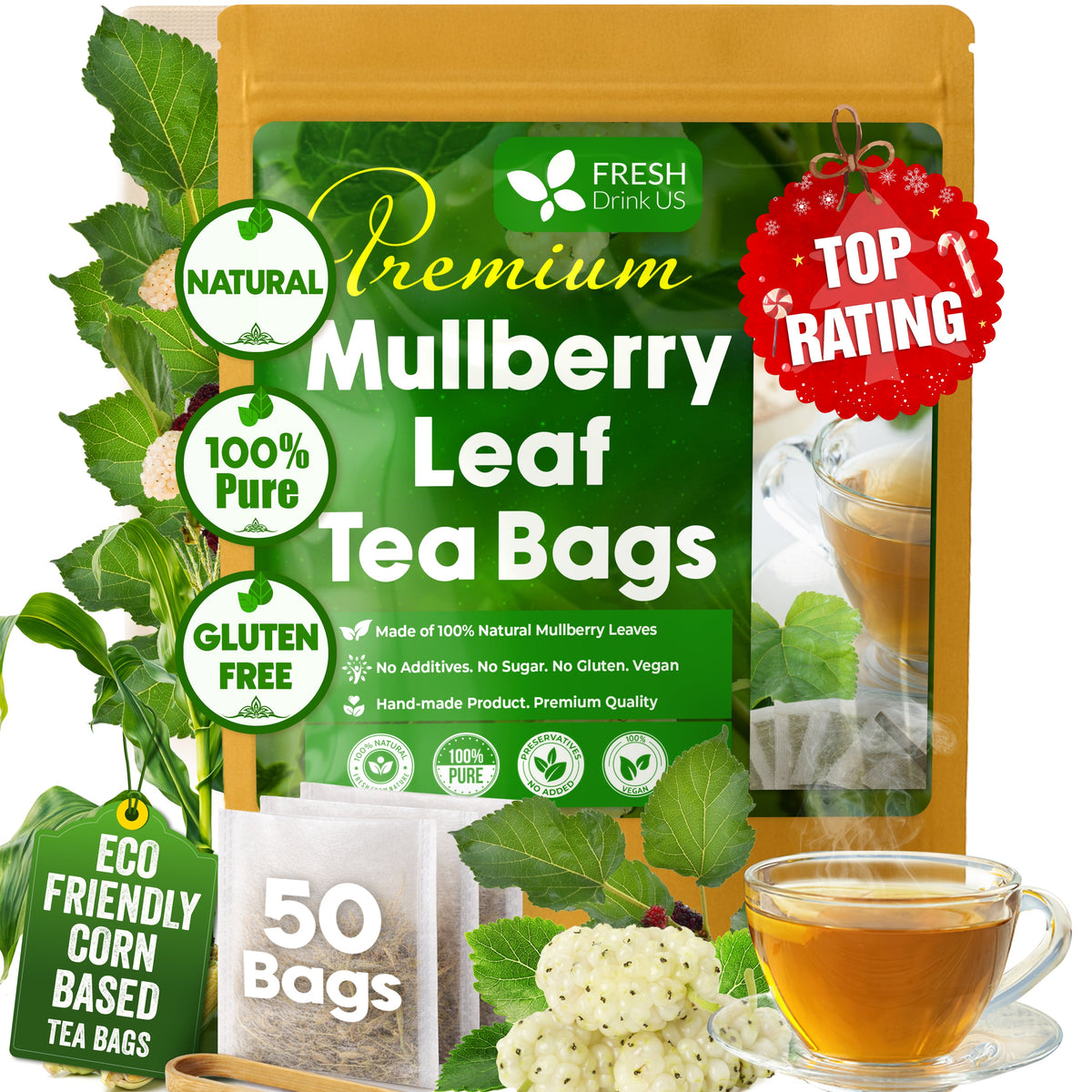 Premium Mulberry Leaf Tea Bags