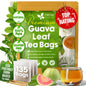 Natural Guava Leaves, Whole Dried Leaves, Cut-and-Sifted Guava leaves, 100% Pure from Guava Leaves, Natural Guava Loose Leaf Herbal Tea, No Additives, No Caffeine, Vegan