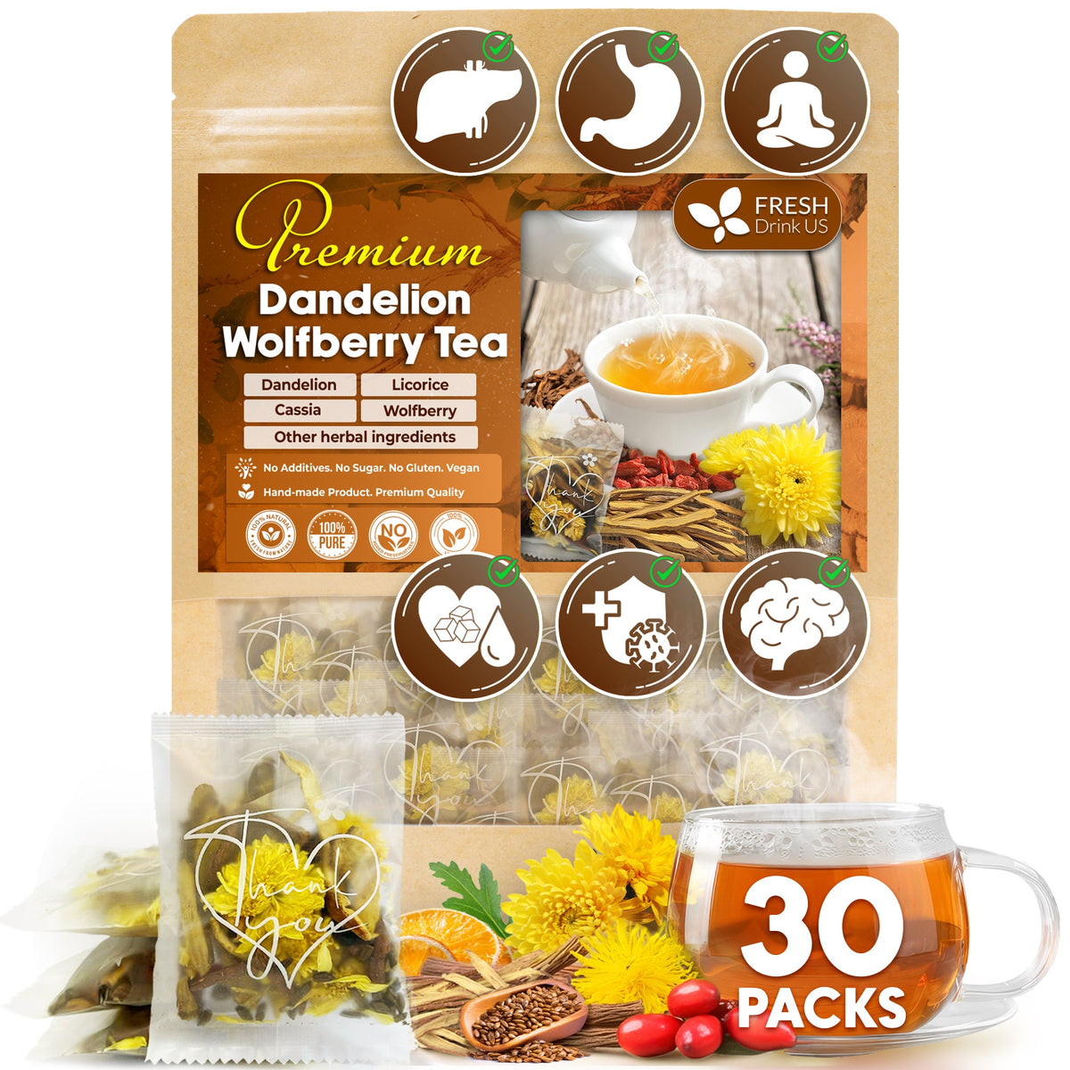 Dandelion Wolfberry Tea