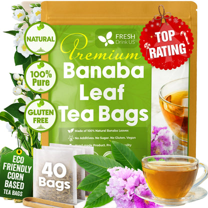 Natural Banaba Dried Leaves, Tea Bags, Powder