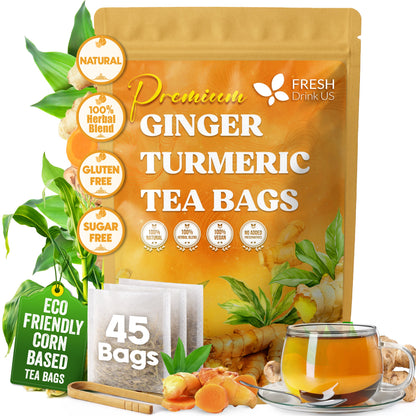 Premium Ginger Turmeric Tea Bags