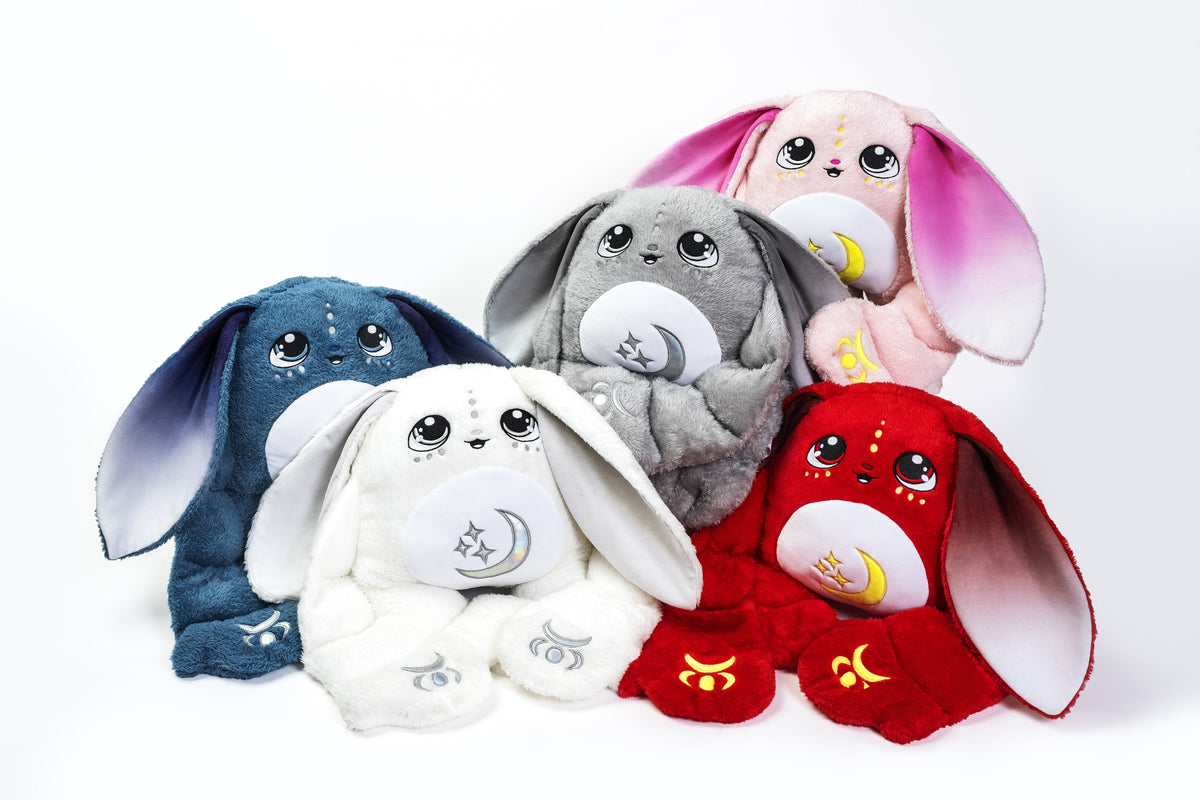 Moon Pals Orion 5lb Hugger Plush toy featuring soft, cuddly plush material in a friendly moon character design.