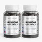 Two bottles of Exuvital Mushroom Extract Complex supplement showing the product label and packaging.