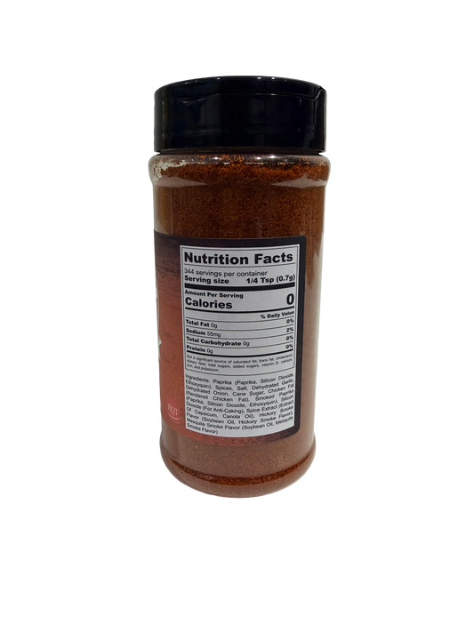 Close-up of HI-West Nashville Hot Seasoning jar showing the colorful spice blend label and seasoning inside.