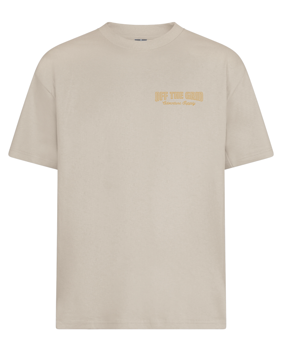 Off The Grid Surplus Ole Son T-Shirt in natural front view, showcasing casual fit and simple design.