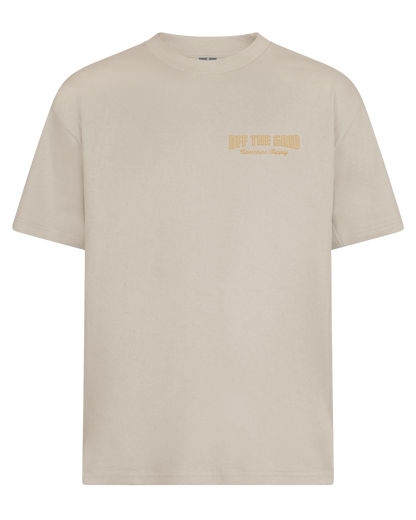 Off The Grid Surplus Ole Son T-Shirt in natural front view, showcasing casual fit and simple design.