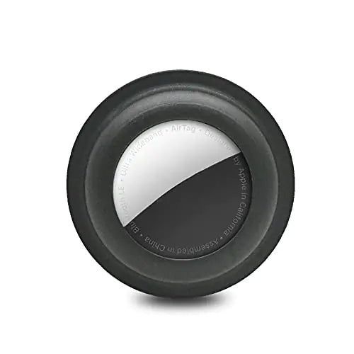 Air Tag Stick On Case for Apple Airtag Silicone Protective Holder Precisely for Apple AirTag Portable and Anti-Scratch Apple Tracker Finder Tag Airtag Wallet Self Adhesive Mount (Black)