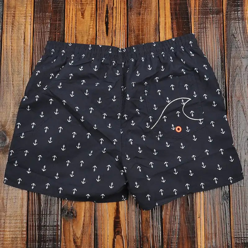 Loose Anchor Print Swim Shorts for Hot Springs
