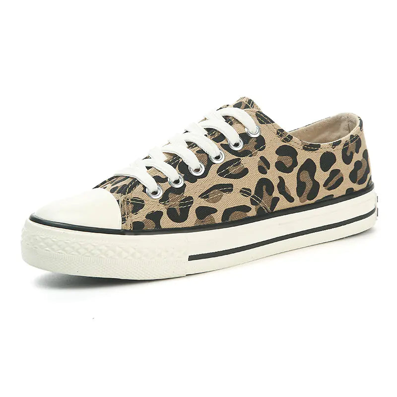Women's Casual Leopard Print Canvas Shoes (Low/High-top)